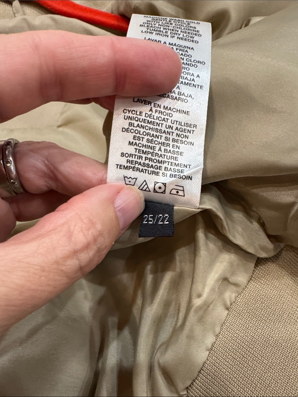 Members Only Tan Lightweight Zip Front Jacket Women's Size XL Casual Utility - Picture 6 of 6